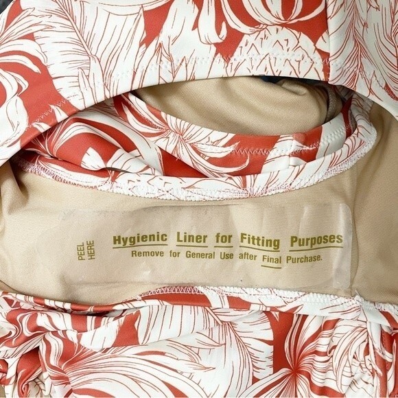 NWT Old Navy Tie-Front One-Piece Swimsuit Pineapple Hibiscus Print Plus Size 2X - Picture 14 of 16